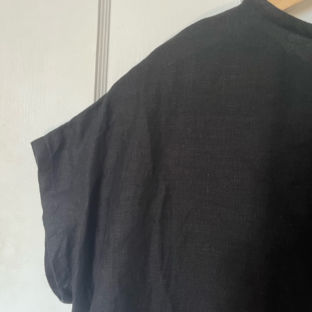 ❗️FINAL PRICE❗️NWOT Black 100% linen dress with pockets, XS-M - Picture 5 of 11